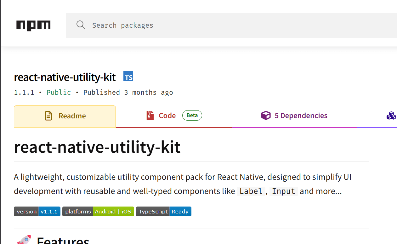 React Native Utility Kit